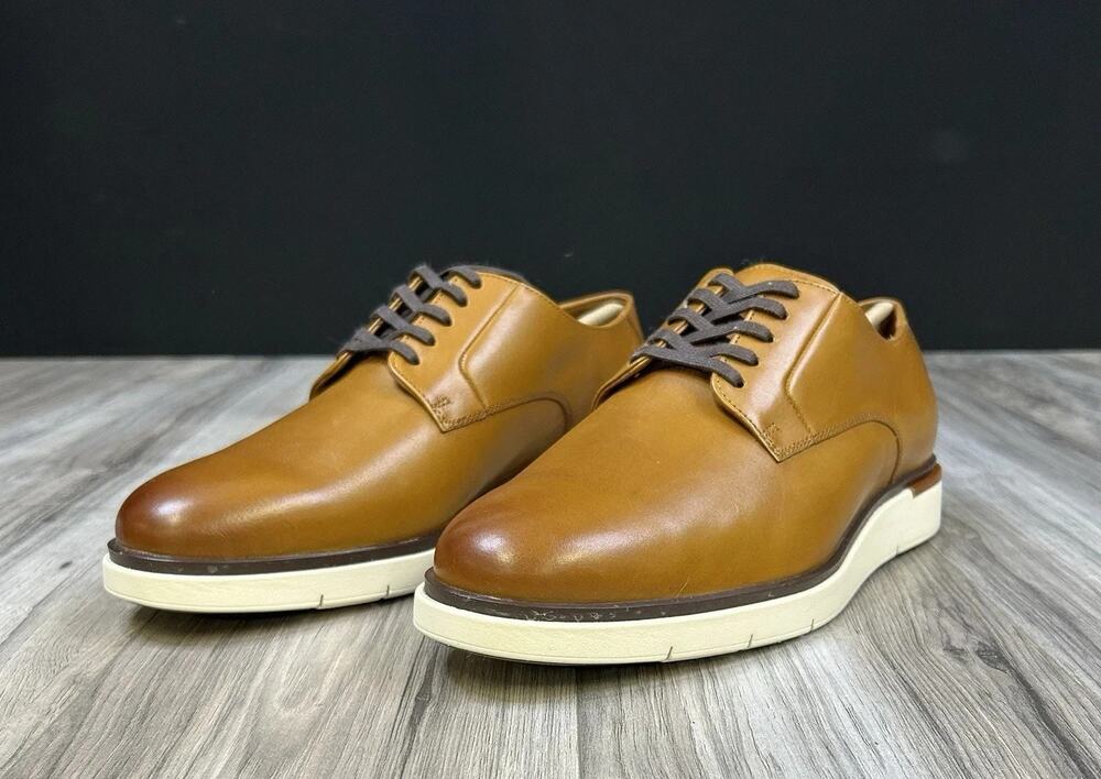 Allen Edmonds Carson Hybrid 7384 Walnut Brown Leather Derby Mens 8.5 EEE NEW